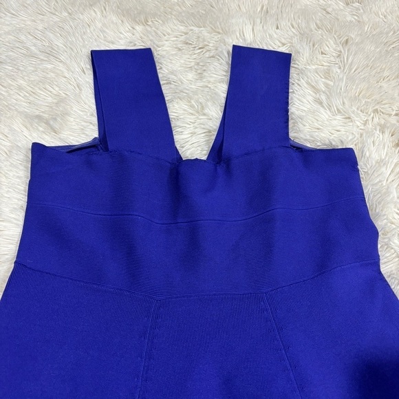 Reiss Womens Blue Archive Jamie Knitted V Neck Sleeveless A Line Dress Size 6 - Picture 13 of 16
